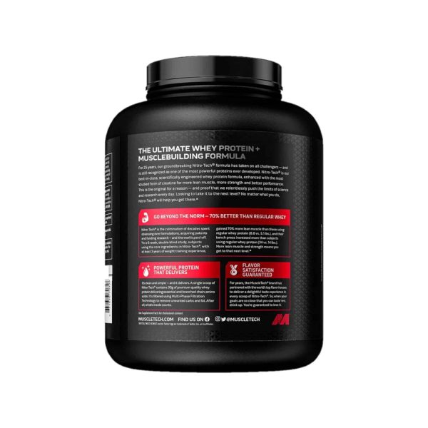 وی گلد نیتروتک ماسل تک 1.8کیلوگرم (MuscleTech Nitro Tech Whey Protein) - تصویر 3