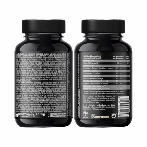 چربی سوز ویدر 120عدد (Weider ULTRA BURNER) - تصویر 2