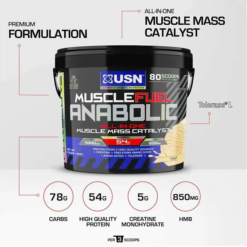 گینر آنابولیک ماسل فیول یو اس ان 4کیلوگرم (USN MUSCLE FUEL ANABOLIC) - Image 2