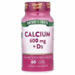 کلسیم + ویتامین دی3 نیچرز تروث 60عدد (Nature's Truth Calcium + D3)