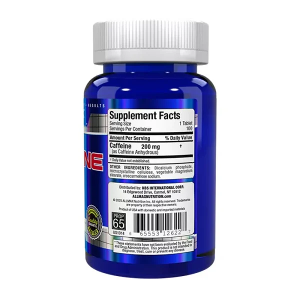 کافئین آلمکس 100عدد (ALLMAX Caffeine) - تصویر 2