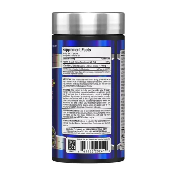 ال کارنیتین تارترات آلمکس 120عدد (ALLMAX L-Carnitine Tartrate) - تصویر 2